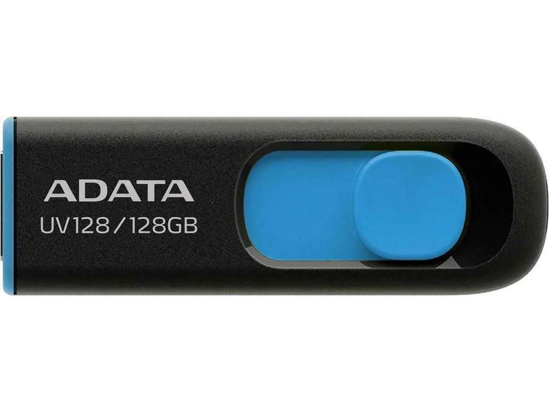 ADATA 128GB UV128 USB 3.2 Gen 1 Flash Drive - Black/Blue - فلاش ذاكرة